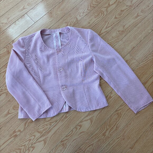 Baby Pink Vintage Top Skirt Jacket 3 piece Set Medium - Picture 4 of 5